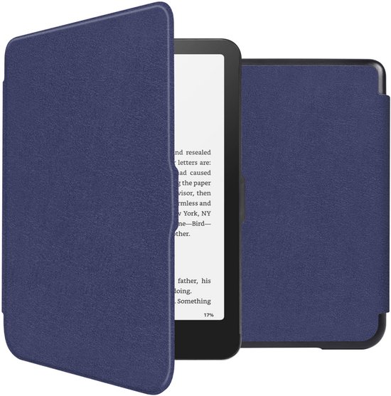 imoshion E-reader Hoesje - Geschikt voor Amazon Kindle Colorsoft Signature edition (2024), Amazon Kindle Paperwhite (2024), Amazon Kindle Paperwhite Signature Edition (2024) - Slim Hard Case Sleepcover Bookcase - Donkerblauw van iMoshion