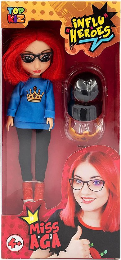 Influ Heroes - Pop Miss Aga - Accessoire - Hoogte 23 cm van Barbo Toys