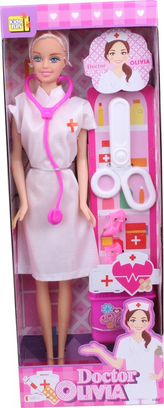 Jonotoys Tienerpop Dokter Olivia Junior 30 Cm Wit 4-delig van Jonotoys