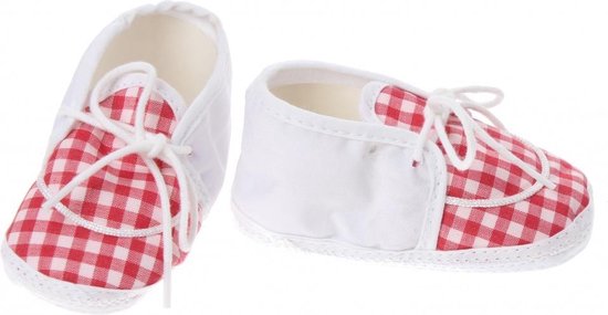 Junior Joy Babyschoenen Newborn Junior Rood/wit Geruit van Junior Joy