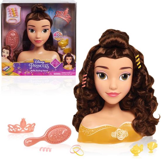 Just Play - Disney Princess Basic Belle Styling Hoofd van Merkloos