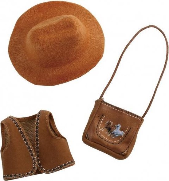 Käthe Kruse Cowgirl Accessoires Tienerpop Set 3-delig van Käthe Kruse
