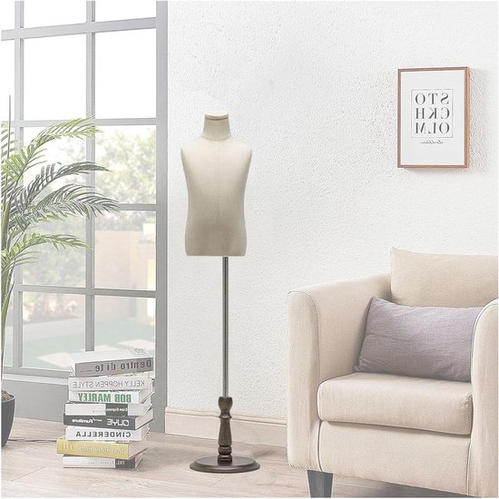 Kinder Etalagepop - Kinder Paspop - Kleding Presenteren - Verstelbare Hoogte - 3-4 Jaar - Beige