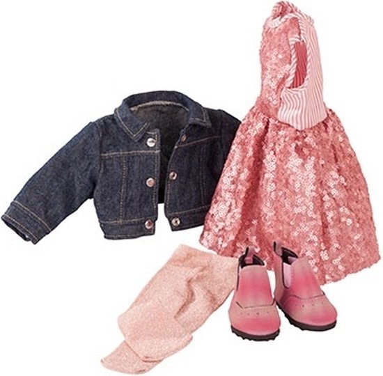 Kledingset Glitter Glamour (5 delig) XL van Heless