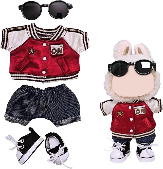Kledingset voor 17 cm Poppen - 4-delige Mode Outfit met Accessoires