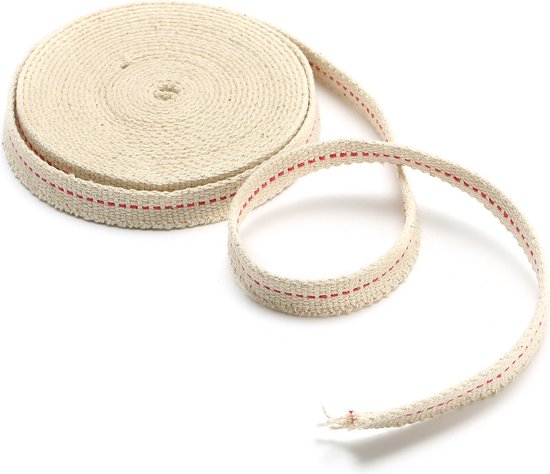 Knaak Olielamp Lont - Plat - 13 mm - Katoen - 1 stuk - Rol van 1 meter van Knaak