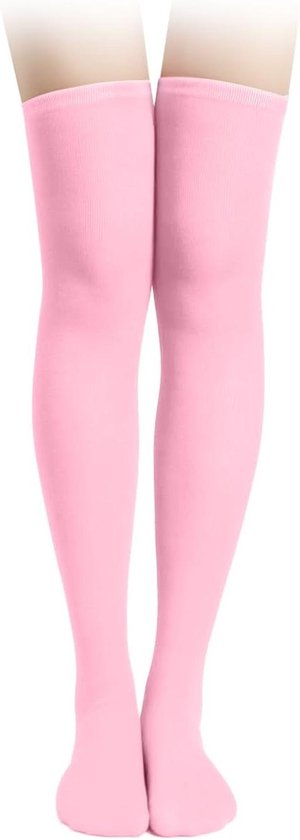 Kniekousen van katoen voor dames en meisjes - Roze - Dagelijks gebruik en Kerstcosplay