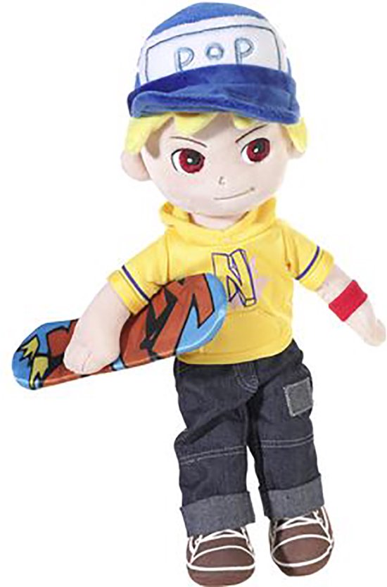 Knuffel 40 cm - Skateboard jongen van Merkloos