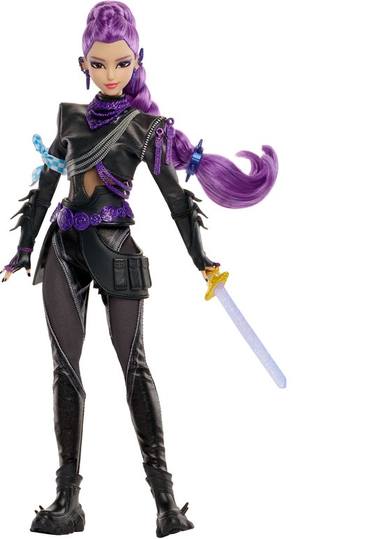 KPop Demon Hunters HUNTR/X Rumi - Luxe Modepop met gevechtsoutfit die aan en uit kan en zwaard