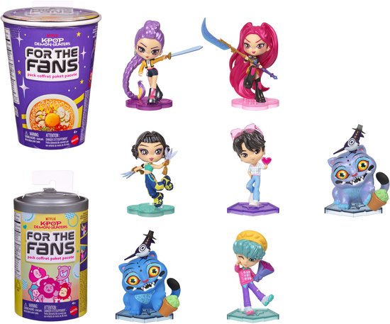 KPop Demon Hunters-verzamelcollectie met alle 6 figuren van 10 cm – Rumi, Zoey, Mira, Jinu, Baby en een geheim personage