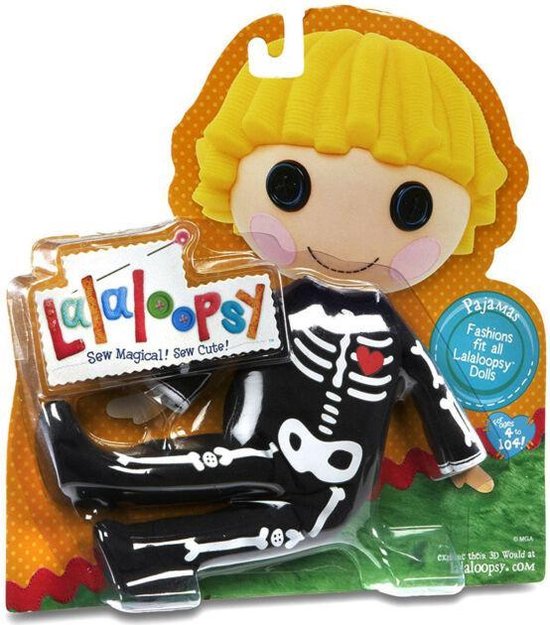 Lalaloopsy Fashion Outfit Poppenkleding - Lalaloopsy Skelet kledingset - Zwart van Lalaloopsy