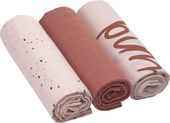 Lässig Swaddle & Burp Blanket 85x85cm more magic horse 3 stuks van LÄSSIG