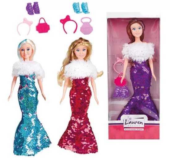 Lauren tienerpop gala pailetten van Our Generation