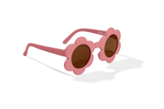 Little Dutch kinderzonnebril bloemvormig montuur - roze - sunglasses - zonnebril van Little Dutch