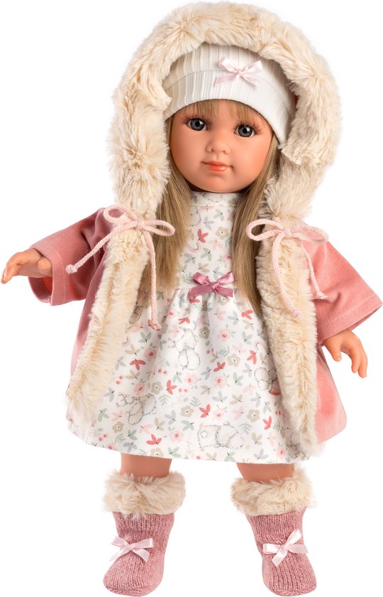 Llorens Babypop Elena - 35 cm met hoed, sokken, jurk en vest - 3+ jaar