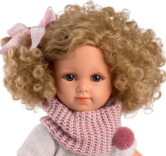 Llorens pop Elena met blond krullend haar - 35cm van Llorens