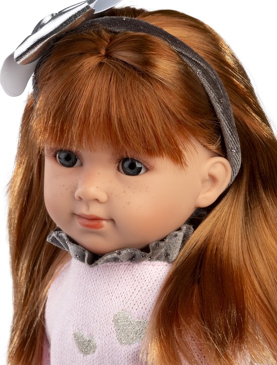 Llorens pop Nicole met rood steil haar 35 cm van Llorens