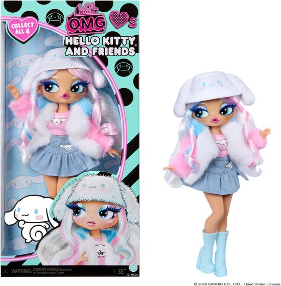 L.O.L. Surprise! O.M.G.™ Loves Hello Kitty® and Friends - Cinnamoroll™ - modepop geïnspireerd op een Hello Kitty® and Friends-personage - spelen en tentoonstellen!