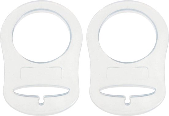 Louka - Mam siliconen fopspeen ring transparant - Ring mam speen - transparant - 2 STUKS van Louka