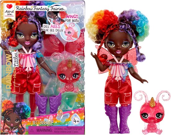 Magische Feeënpop met Vlinder Huisdier - Bewegelijke Kleine Pop Set met Verwisselbare Accessoires voor Kinderen vanaf 4 Jaar van Merkloos