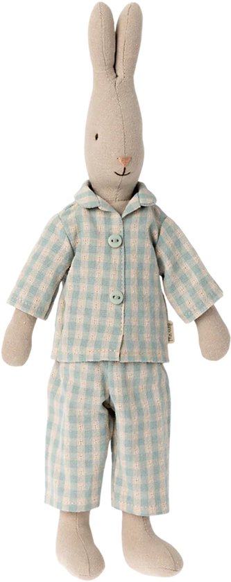 Maileg Konijn in Pyjama - Zacht linnen & katoen knuffelpop - 31 cm van Merkloos