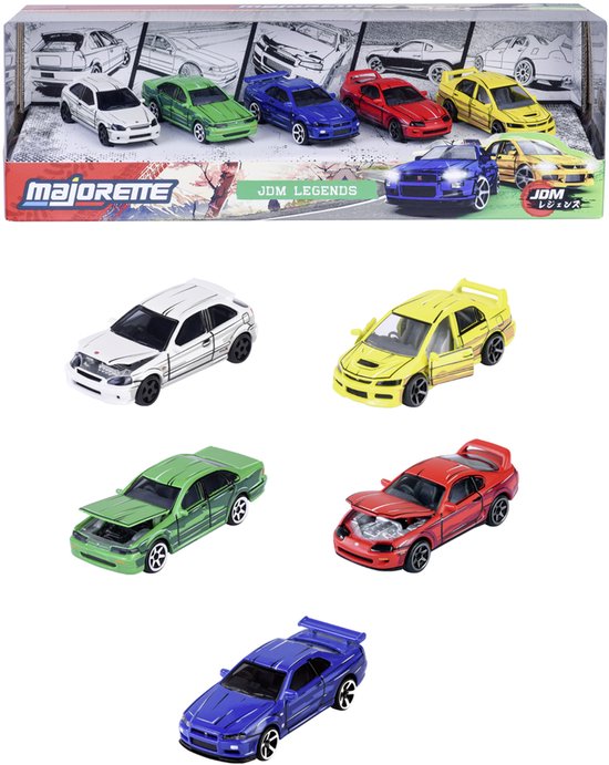 Majorette - Geschenkdoos modelauto's JDM legends - schaal 1:64 - 8504105000 van Majorette