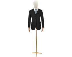 Mannelijke Paspop - Kledingvorm Man - Kleding Presenteren - In hoogte verstelbaar - Maat M - Linnen Goud