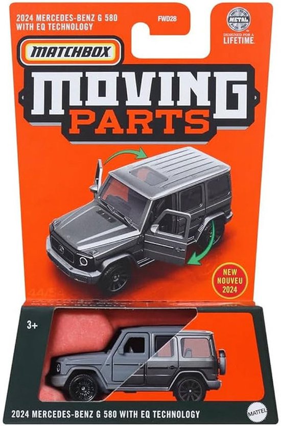 MATCHBOX MERCEDES-BENZ G 580 WITH EQ TECHNOLOGY GREY METAL (1:64) JDY48 van Mattel