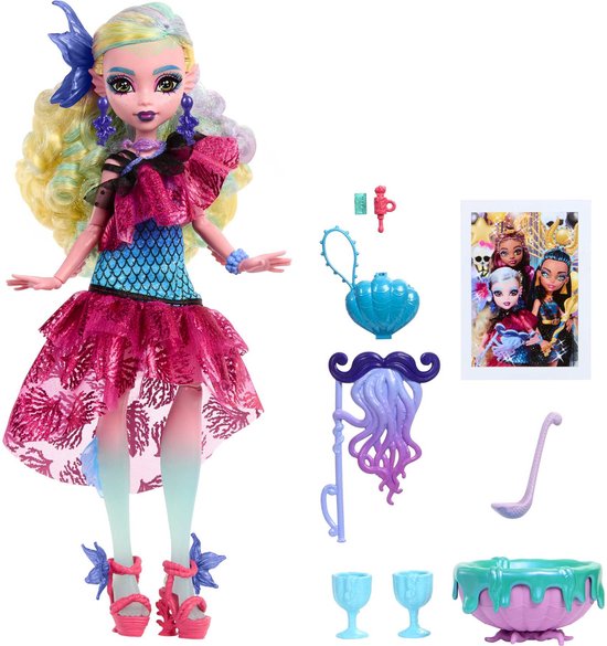 Mattel Monster High Lagoona Blue Monster Ball Feestjurk Pop Roze van Mattel