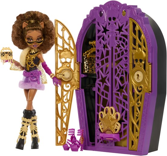 Mattel Monster High Skulltimate Secrets Clawdeen-pop Paars van Mattel