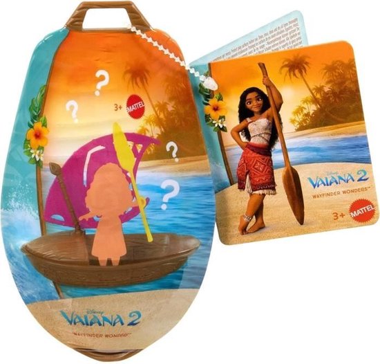 MATTEL Pirogue en zijn 3 verrassingen JBT68 -Vaiana 2 van Disney