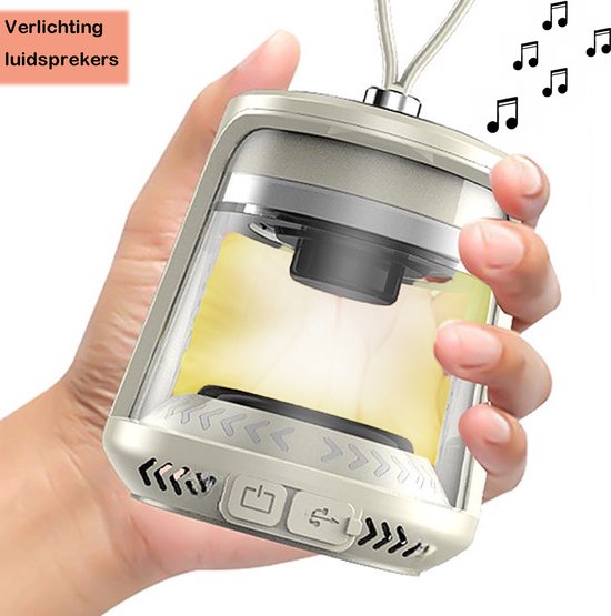 Meedeer Camping lamp-Kampeerlamp-Tentlamp-Oplaadbaar- dimbaar- Hanglamp-Nachtlamp-Tuinverlichting-Feestverlichting-Type C-met Bluetooth5.0 & Magnetisch-3 modi:warm wit/wit/RGB-(Wit) van Meedeer