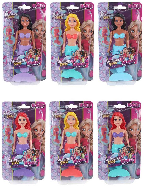 Mermaid Stars Zeemeermin - 18,5cm van Merkloos