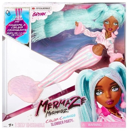 Mermaze Mermaidz Slumber Party Colour Change Brynn pop - 30 cm groot van Merkloos