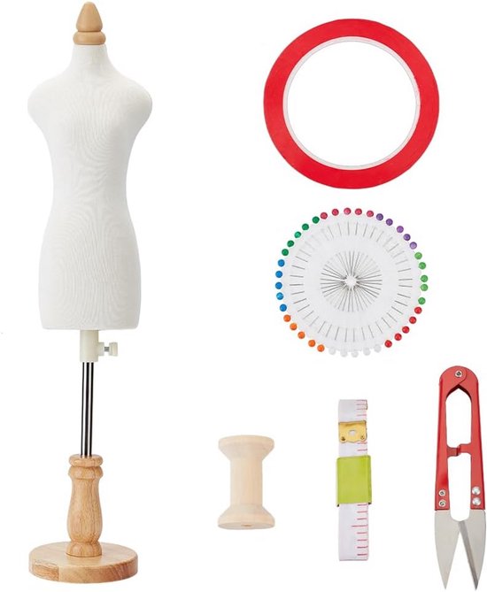 Mini Naaivorm - Kleine Paspop - Kleding Ontwerpen - Schaal 1/3 - 48 cm Hoog van Merkloos