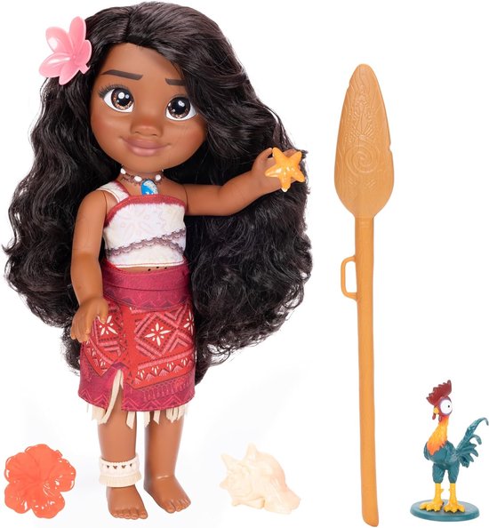 MOANA 2 DISNEY MOANA ZINGENDE POP, GROOT FORMAAT, BEWEEGBARE FIGUUR, 38 CM, SONG BLUE LIGHT van Merkloos