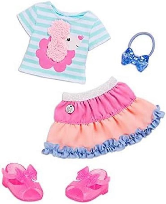 Mode Outfit voor Poppenspeelgoed met Haarstrik - 35,6 cm Accessoires voor Kinderen vanaf 3 Jaar van Merkloos