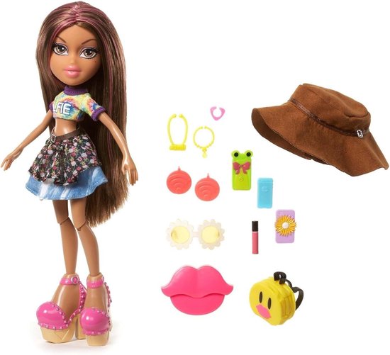 Mode Pop - Speelgoed Meisjes - Kinderen Spelen - Inclusief Accessoires - 27 cm Hoog - Bruin