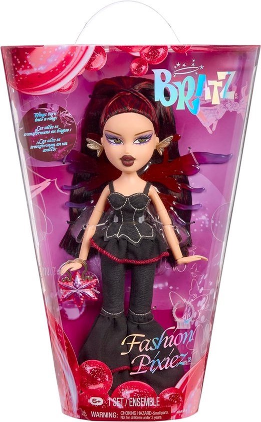 Modepop - Fantasie-verzamelpop - Spelen en stylen - Vleugels als ring - 11.5 Inch - Lina rood