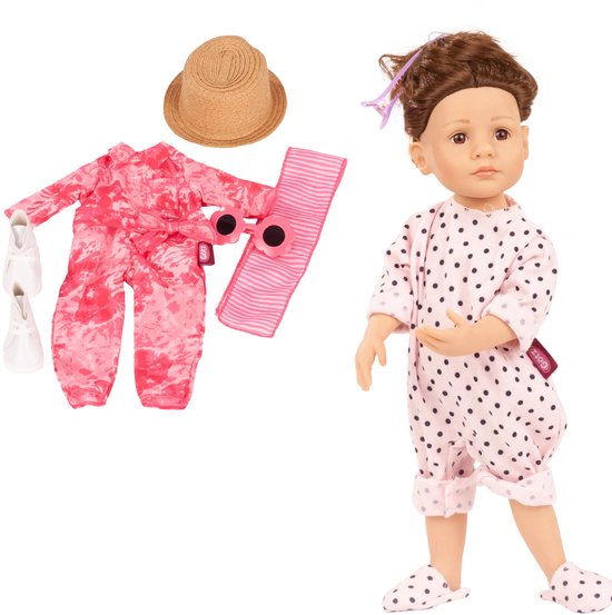 Modepop Little Kidz to Dress Pink 36 cm van Merkloos