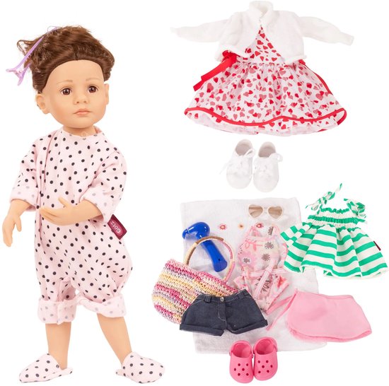 Modepop Little Kidz to Dress Summer 36 cm van Merkloos