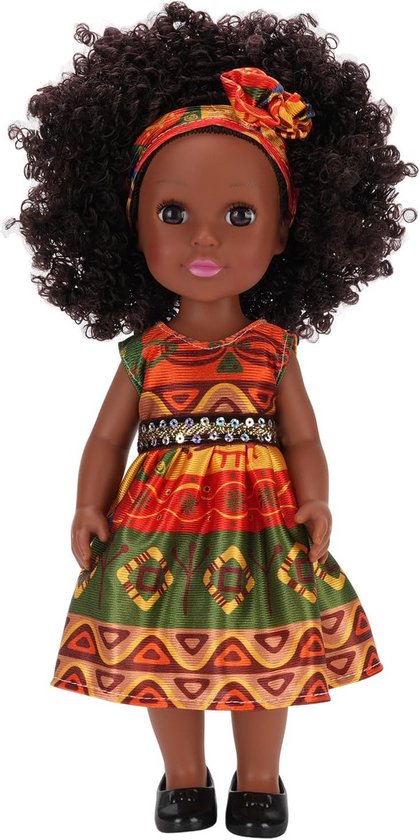 Modepop met Afro Haarstijl, 14 Inch Zwart Speelgoed voor Meisjes van Merkloos