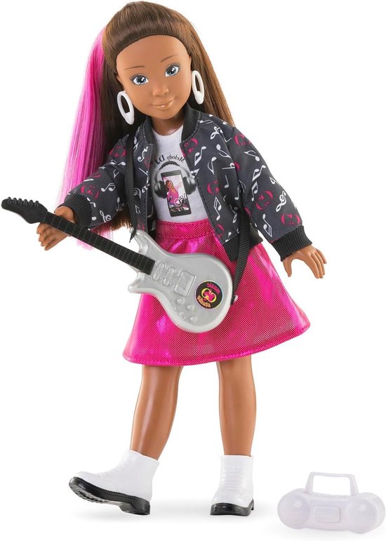 Modepop met Muziekstudio - Zingende pop Muziekpop - Muziek maken - Vanillegeur - 28 cm - Meerkleurig