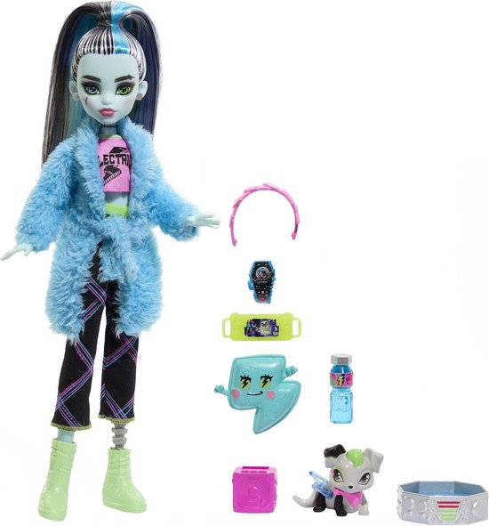 Monster High Creepover Party - Frankie - 25 cm - Modepop van Monster High