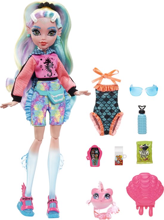 Monster High - Modepop - Lagoona Blue pop met schelpenzak