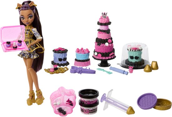 Monster High SCARY SWEET BIRTHDAY CLAWDEEN WOLF Cake Kit, Modepop, Vrouw, 4 jaar, Meisjes, 150 mm, 292 g van Monster High