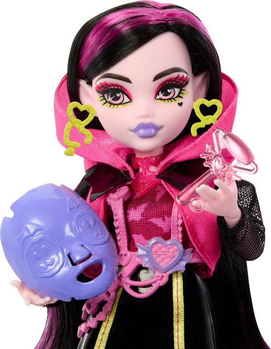 Monster High Skulltimate Secrets - Neon Frights - Draculaura - 21 cm - Modepop van Monster High