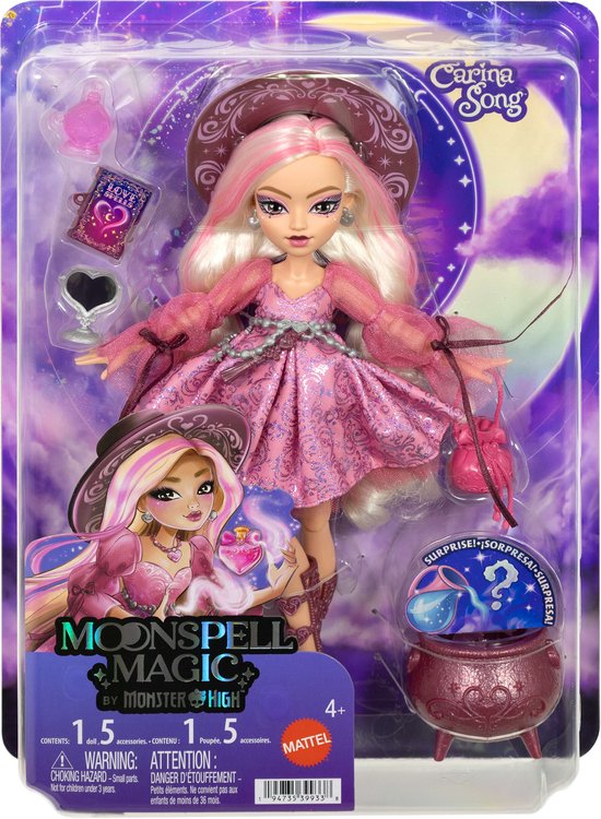 Moonspell Magic van Monster High - Carina Song modepop - Love Witch met accessoires