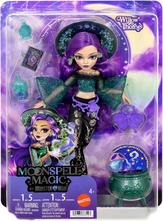 Moonspell Magic van Monster High - Willow Thorne modepop - Nature Witch met accessoires