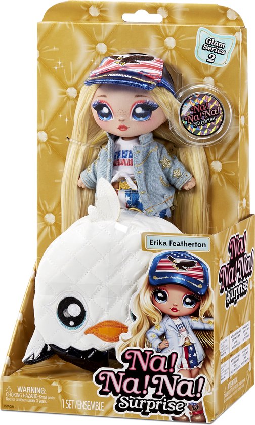 Na! Na! Na! Surprise 2-in-1 Pom Pop Erika Featherton - Glam Serie 2 - Modepop van N/A